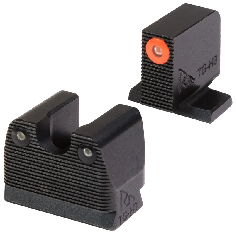 Rival Arms RA-RA1A231S Tritium Night Sights Tritium Green with Orange Outline Front, Green Rear Black Frame for Sig P-Series with 6 Front, 8 Rear