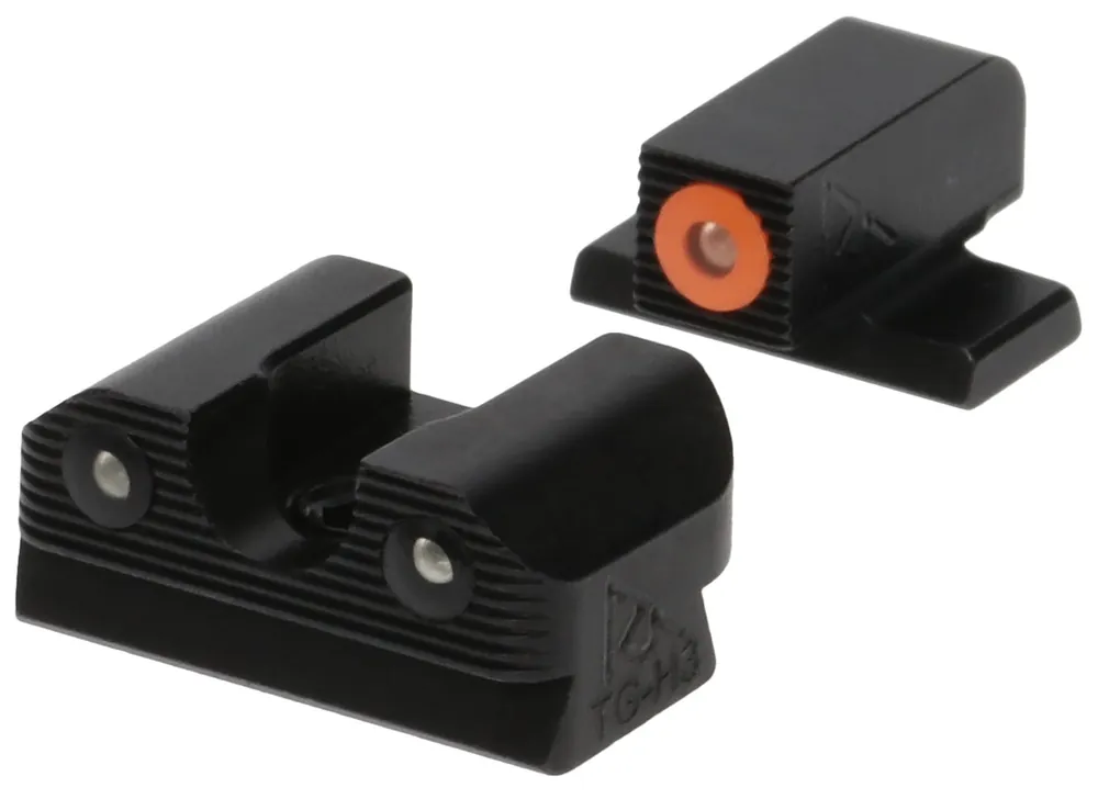 Rival Arms Tritium Night Sights Tritium Green with White Outline Front, Green Rear Black Frame for Sig P-Series with 6 Front, 8 Rear