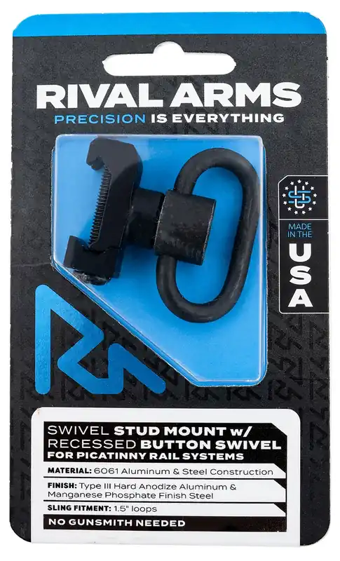 Rival Arms Swivel Stud Mount 1.5" Recessed Button Steel Swivel