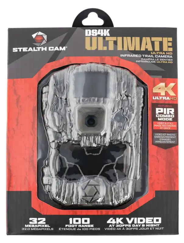 Stealth Cam STC-DS4KU DS4K Ultimate Camo 32MP Resolution No Glow IR Flash SD Card Slot/Up to 128GB Memory