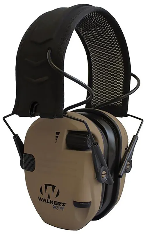 Walker‘s Razor X-TRM Digital Muff 21 dB Over the Head Polymer Battle Brown Ear Cups