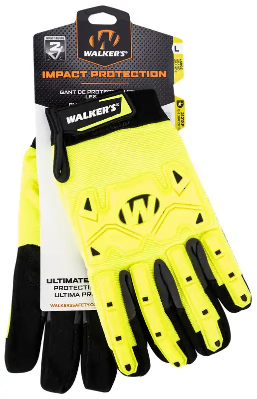 Walker‘s Impact Protection Gloves Yellow/Black Synthetic/Synthetic Leather Small