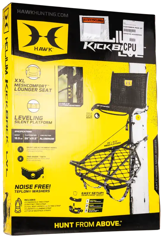 Hawk Helium Kickback LVL Hang-On Black Tree Stand 26" W x 31.50" D