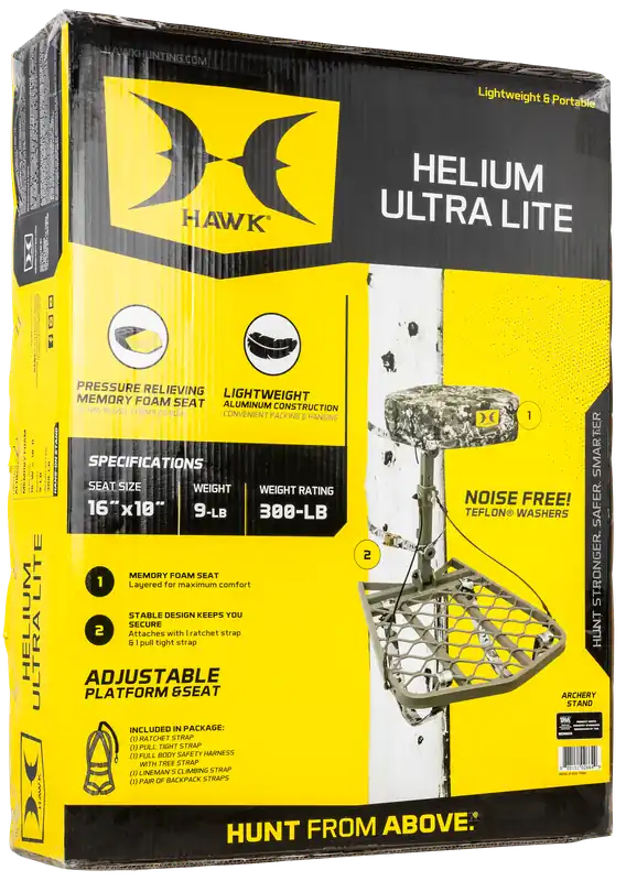 Hawk Helium Ultra Lite Hang-On Gray Tree Stand 16" W x 10"