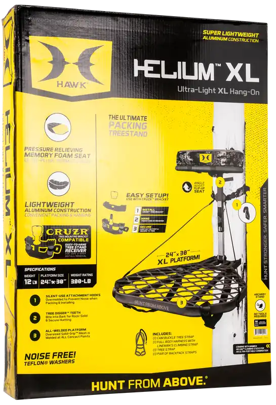 Hawk Helium XL Hang-On Gray Powder-Coating Aluminum 24" x 30"