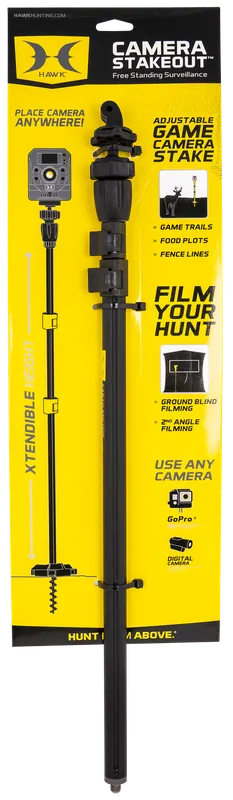 Hawk HWK3842 Camera Stakeout System 22"-51" High Black Metal
