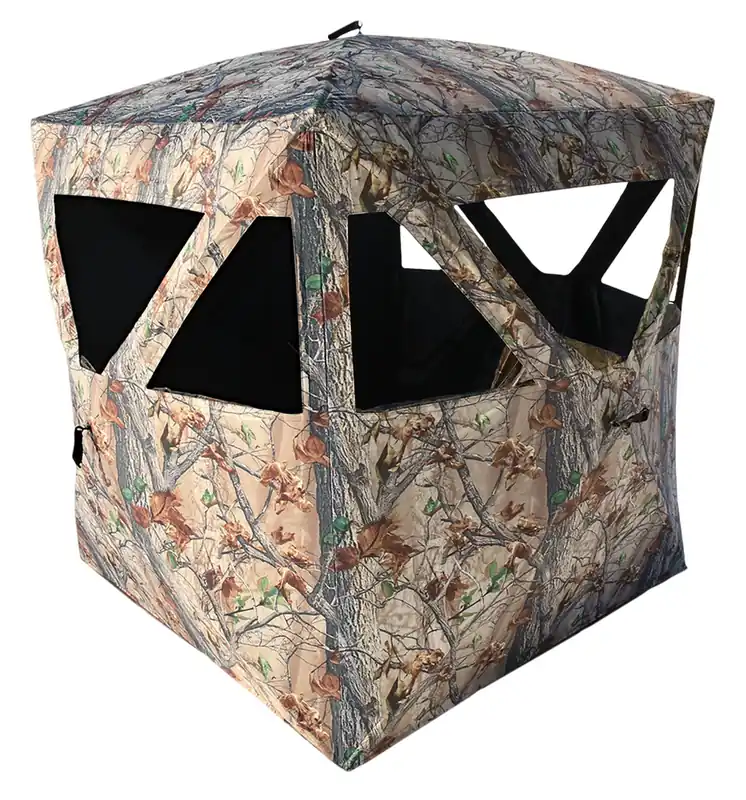 Muddy Ground Blind 3-Person 72"L x 72"W x 66"H Weather Resistant Cervidae Camouflage MUDGB250