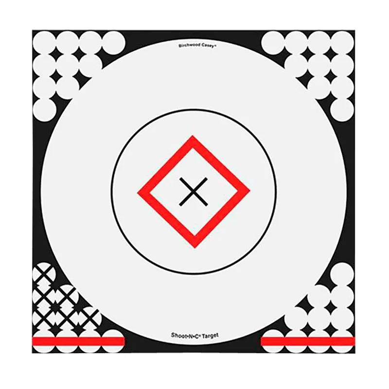 Birchwood Casey Shoot-N-C Open-Sight Target Bullseye Adhesive Paper Target 17.25" 5 Pack