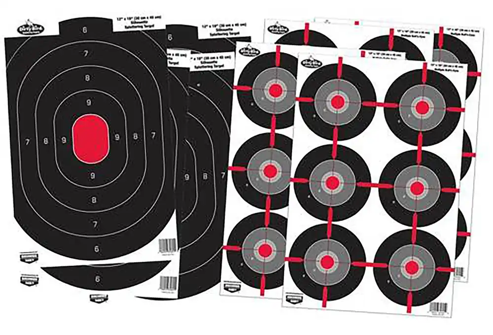 Birchwood Casey Dirty Bird Combo Pack Silhouette/Bullseye Paper Target 12" x 18" 8 Per Pkg