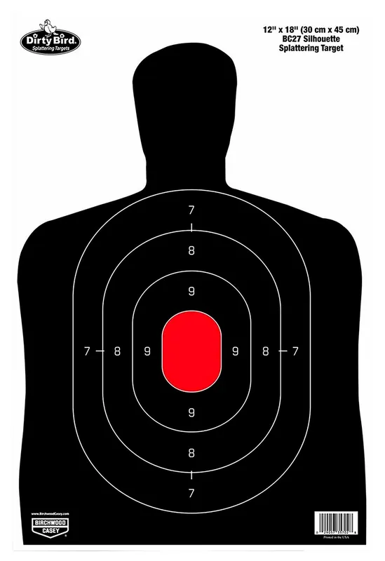 Birchwood Casey Dirty Bird Silhouette Target Silhouette Tagboard Target 12" x 18" 50 Per Pkg