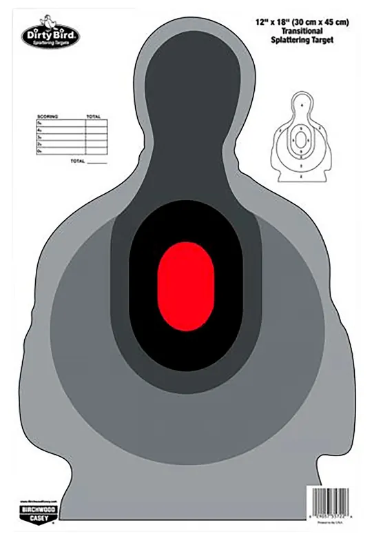 Birchwood Casey Dirty Bird Transition Silhouette Tagboard Target 12" x 18" 8 Per Pkg