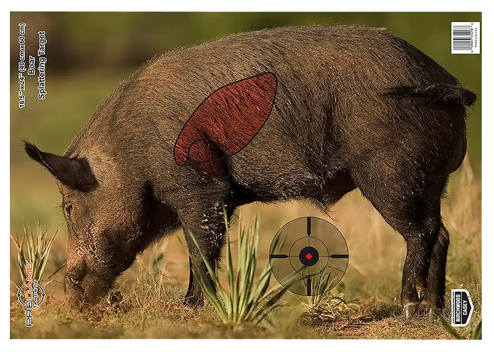Birchwood Casey Pregame Boar Reactive Paper Target Indoor/Outdoor 16.5" x 24" 3 Per Pkg