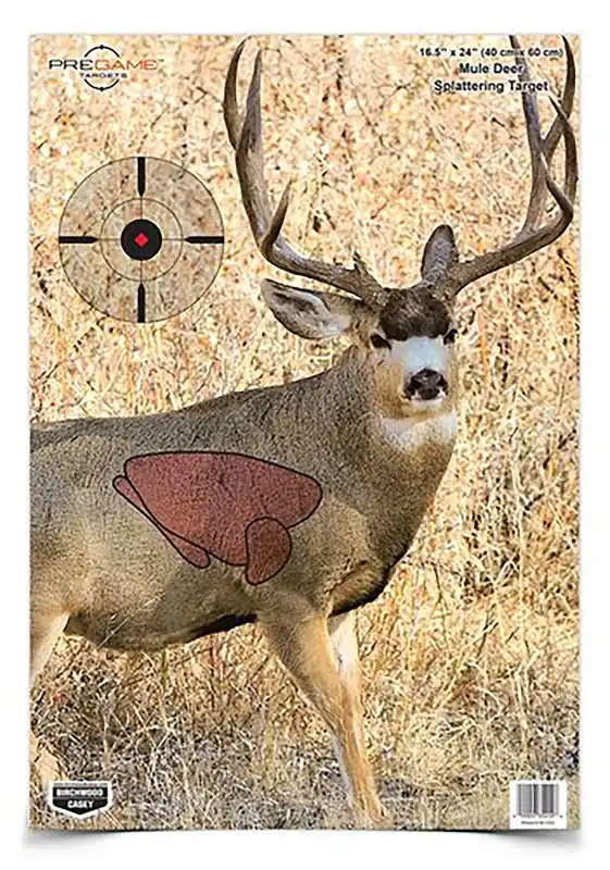 Birchwood Casey Pregame Mule Deer Paper Target 16.50" x 24" 3 Per Pkg