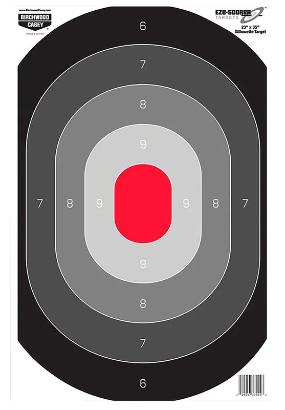 Birchwood Casey EZE-Scorer Silhouette Paper Target 23" x 35" 100 Targets Per Pack