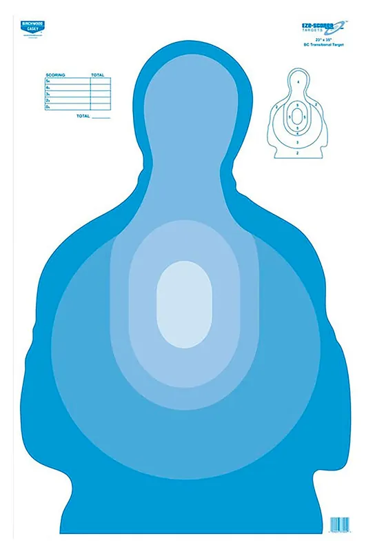 Birchwood Casey EZE-Scorer Transition Silhouette Paper Target 23" x 35" 100 Per Pkg