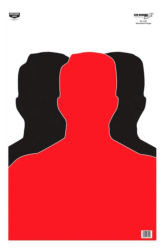 Birchwood Casey EZE-Scorer Silhouette III Silhouette Paper Target 23" x 35" 100 Per Pkg