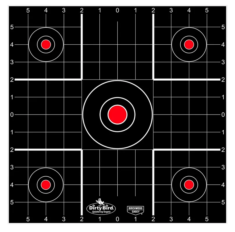 Birchwood Casey Dirty Bird Sight-In Bullseye Tagboard Target 12" 100 Per Pkg