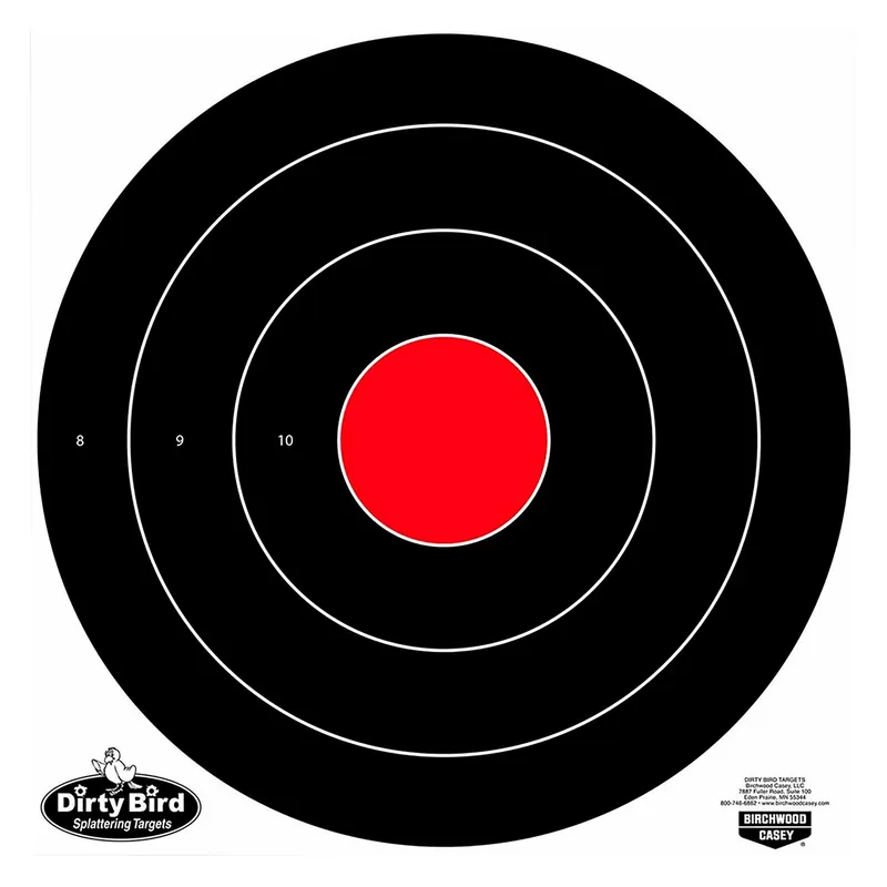 Birchwood Casey Dirty Bird Bull‘s-Eye Bullseye Tagboard Target 17.25" 100 Per Pkg