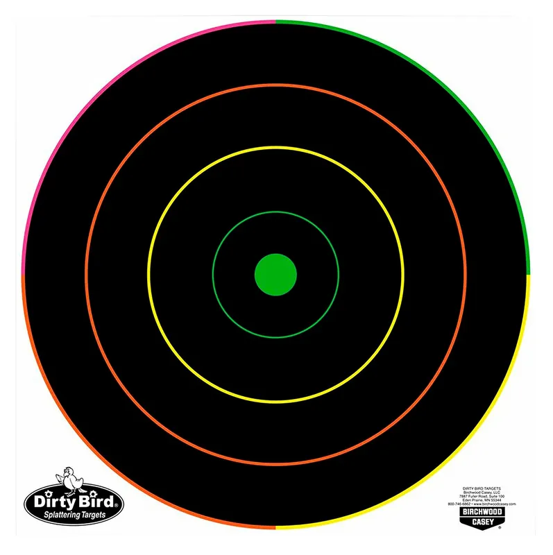 Birchwood Casey Dirty Bird Bull‘s-Eye Bullseye Tagboard Target 12" 100 Per Pkg