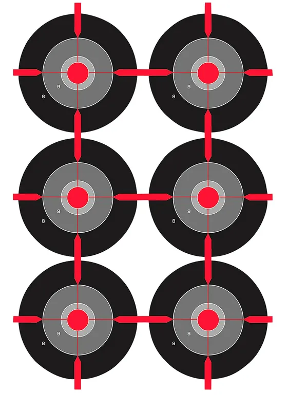Birchwood Casey Dirty Bird Multiple Bull‘s-Eye Bullseye Tagboard Target 12" x 18" 100 Per Pkg