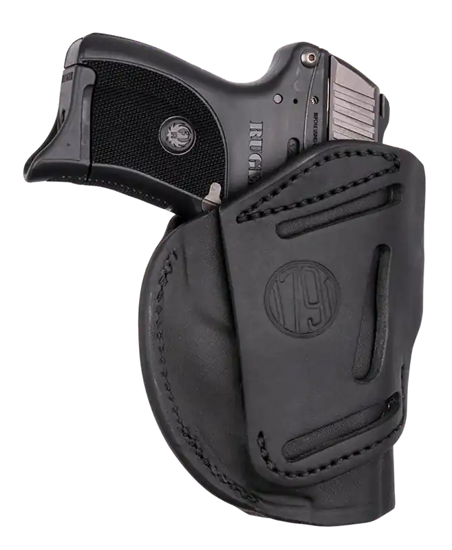 1791 Gunleather 4 Way Concealed Carry IWB/OWB Vintage Black Leather Fits Browning Hi-Power/Colt 1911/Sig Sauer 1911 Belt Loop/Clip Mount RH