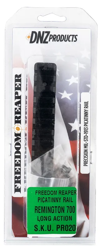 DNZ Freedom Reaper Picatinny Rail Rifle Rem 700 Long Action Black Anodized Aluminum