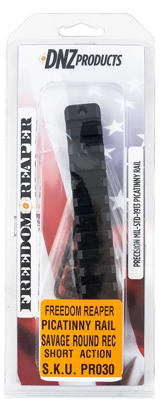 DNZ Freedom Reaper Picatinny Rail Rifle Savage Round Receiver Short Action Black Anodized Aluminum