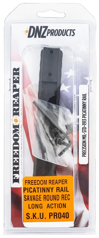 DNZ Freedom Reaper Picatinny Rail Rifle Savage Round Receiver Long Action Black Anodized Aluminum
