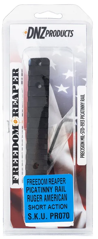 DNZ Freedom Reaper Picatinny Rail Rifle Ruger American Short Action Matte Black Aluminum
