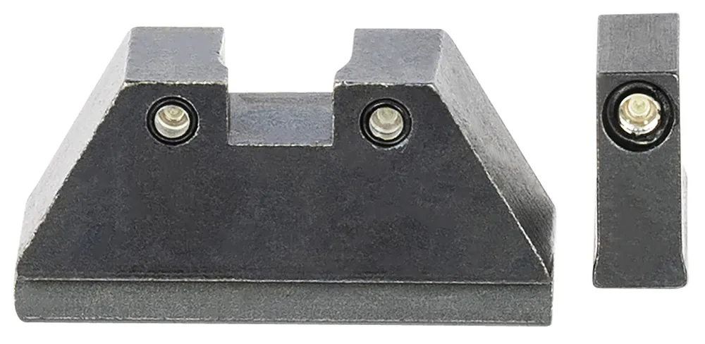 AmeriGlo Tall Suppressor Height Sight XL Tritium Green with Black Outline Front & Rear Black Frame for Most Glock Gen1-5 (Except 42,43)