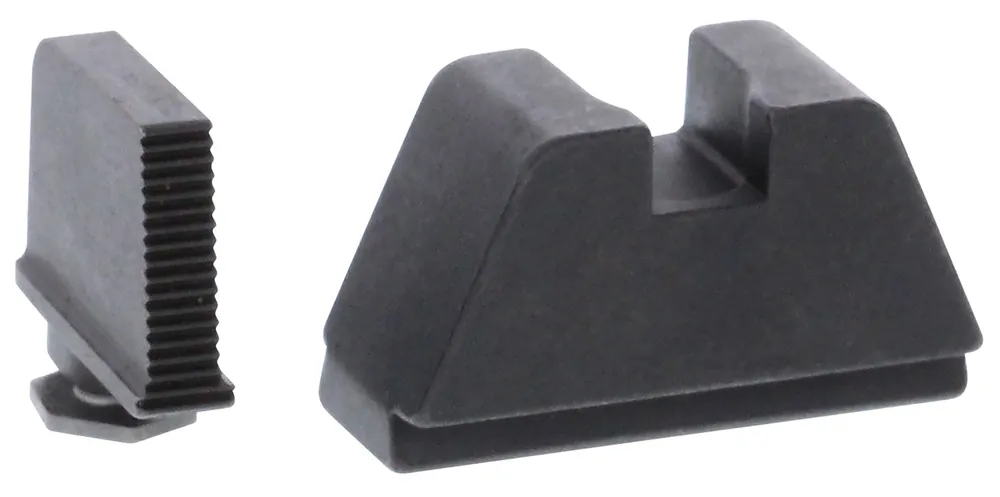 AmeriGlo Tall Suppressor Height Sight 2XL Black Serrated Front, Flat Black Rear Black Frame for Most Glock Gen1-5 (Except 42,43)