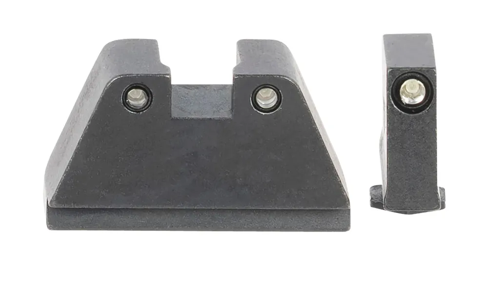 AmeriGlo Tall Suppressor Height Sight 2XL Tritium Green with Black Outline Front & Rear Black Frame for Most Glock Gen1-5 (Except 42,43)
