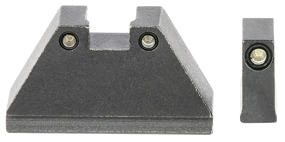AmeriGlo Tall Suppressor Height Sight 3XL 3-Dot Tritium Green with Black Outline Front & Rear Black Frame for Most Glock Gen1-5 (Except 42,43)