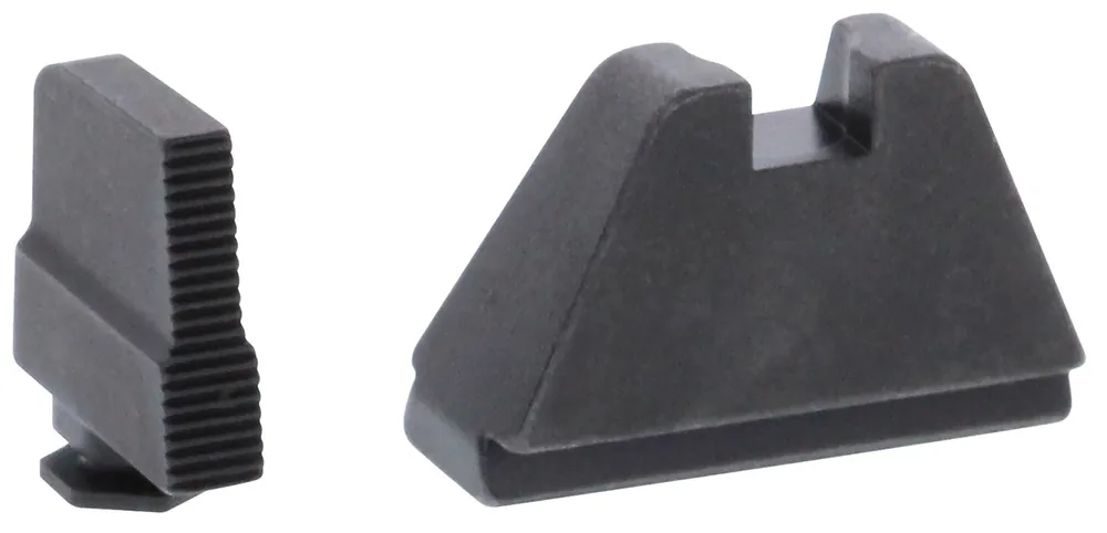 AmeriGlo Tall Suppressor Height Sight 5XL Black Serrated Front, Flat Black Rear Black Frame for Most Glock Gen1-5 (Except 42,43)