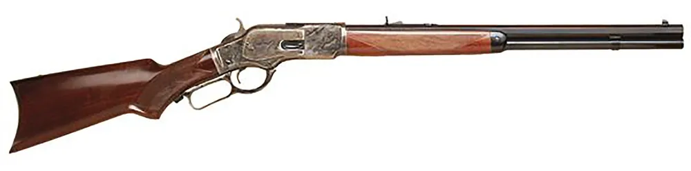 Cimarron 1873 Short Deluxe Full Size 38 Special 357 Mag 10+1 Rd 20" Blued Octagon Steel Barrel Walnut Fixed Pistol Grip Stock CA213