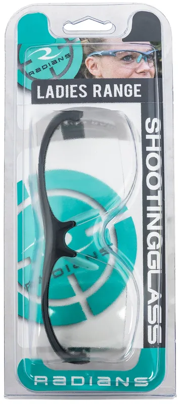 Radians Ladies Range Eyewear 99.9% UV Rated Clear Lens with Gray & Aqua Accents Frame