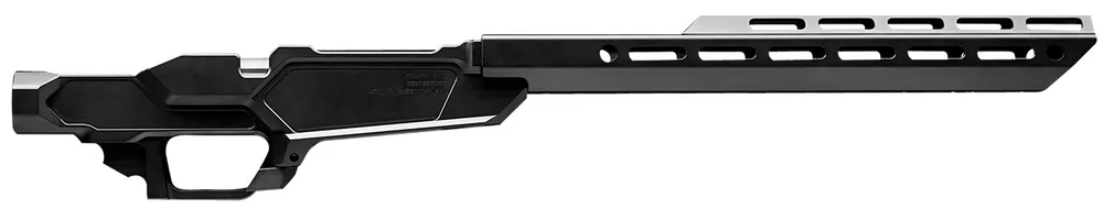 Sharps Bros Heatseeker Rifle Chassis Stock Chassis Matte Black Cerakote 6061-T6 Aluminum with 14" M-LOK Handguard for Remington 700 Short Action