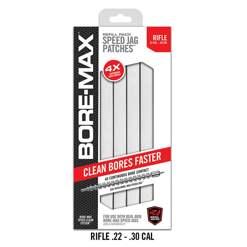 Real Avid Bore-Max Speed Jag Patches Refill 30/22 Cal Rifle 250/Box