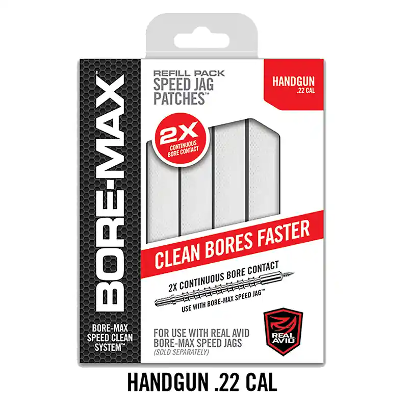 Real Avid Bore-Max Speed Jag Patches Refill 22 Cal Handgun 250/Box