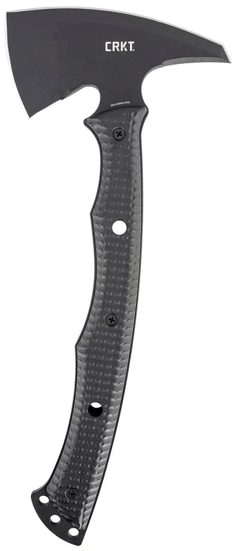 CRKT Kangee T-Hawk 2.93" Blade Axe w/Spike SK-5 Steel Blade Black Textured GRN Handle 13.75" Long Tomahawk w/Spike