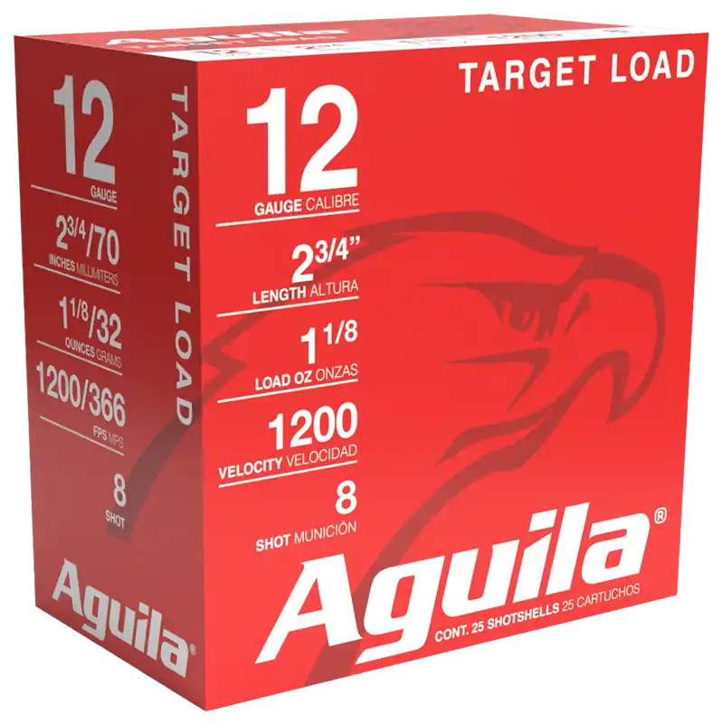 Aguila Target Load Competition 12 Ga 2.75" 1-1/8 oz 8 Lead Shot 25 Shells Per Box