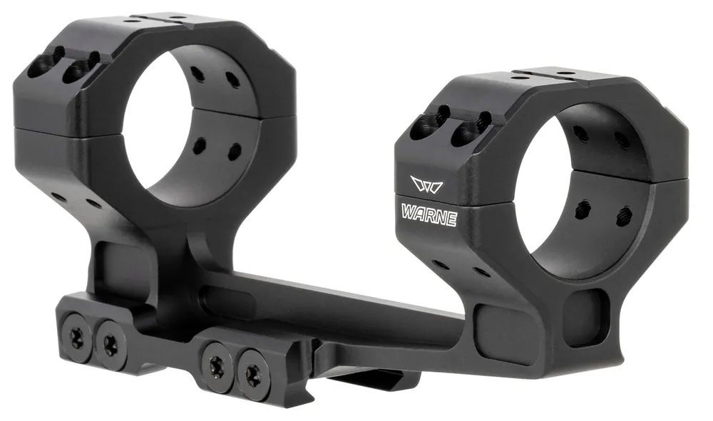 Warne Skyline Precision Scope Mount/Ring Combo For MSR AR10/AR15 Cantilever 30mm Tube Picatinny Rail Mount Ultra High Rings 20 MOA Black Anodized Aluminum