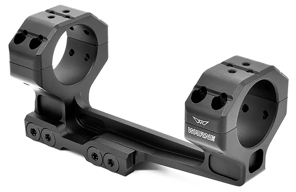 Warne Skyline Precision Scope Mount/Ring Combo For MSR AR10/AR15 Cantilever 34mm Tube Picatinny Rail Mount Ultra High Rings Black Anodized Aluminum