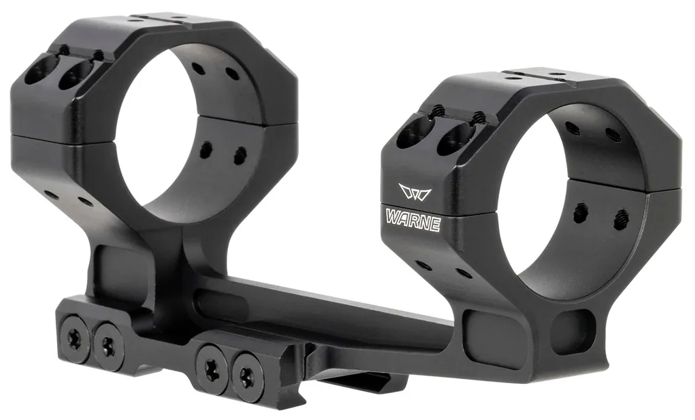 Warne Skyline Precision Scope Mount/Ring Combo For MSR AR10/AR15 Cantilever 34mm Tube Picatinny Rail Mount Ultra High Rings 20 MOA Black Anodized Aluminum