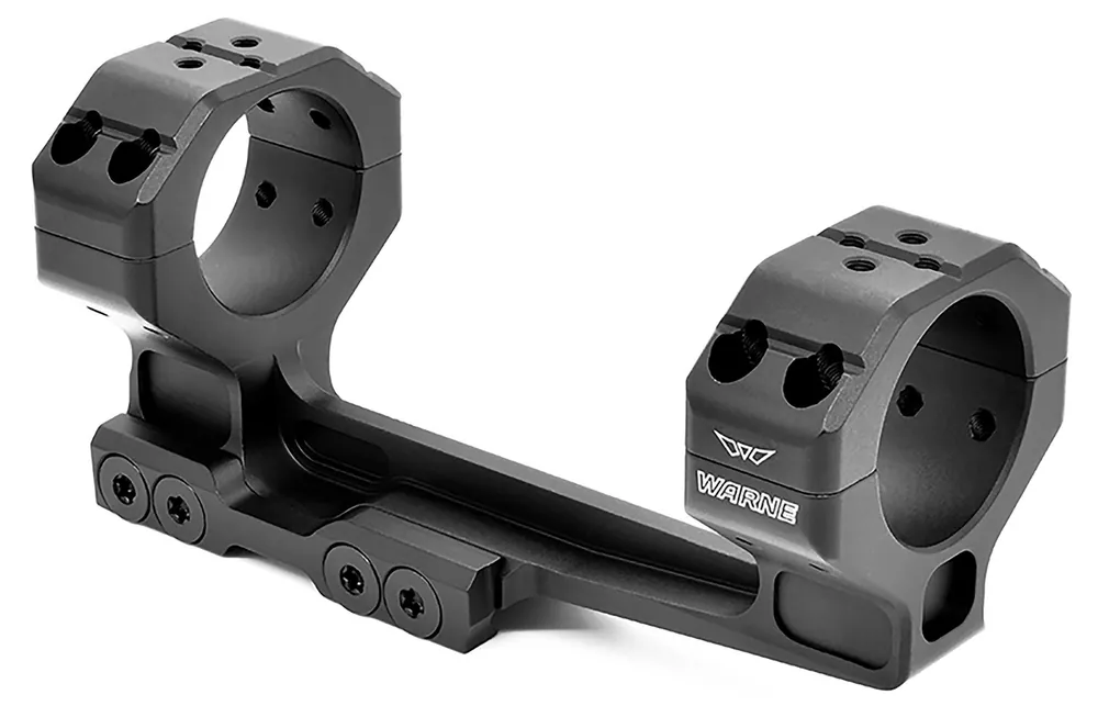 Warne Skyline Precision Scope Mount/Ring Combo For MSR AR10/AR15 35mm Tube Picatinny Rail Mount Ultra High Rings 20 MOA Black Anodized Aluminum