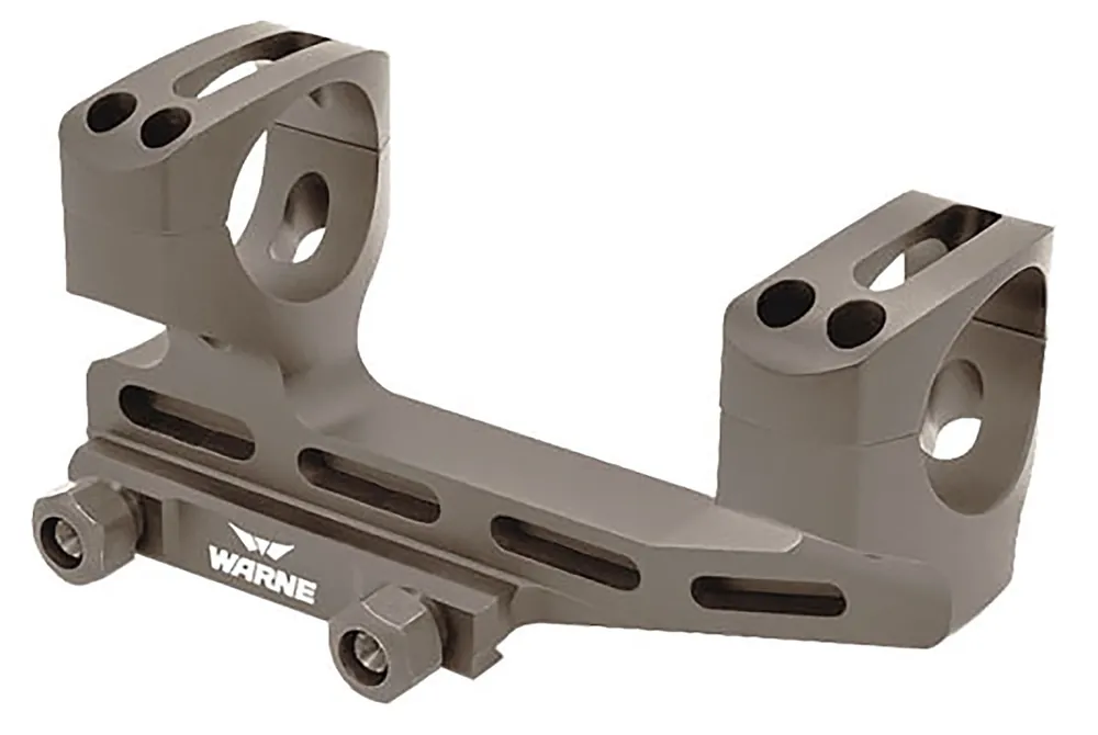 Warne X-SKEL Scope Mount/Ring Combo For MSR Quick Detach 30mm Tube Cantilever Mount Super High Rings Dark Earth Cerakote Aluminum
