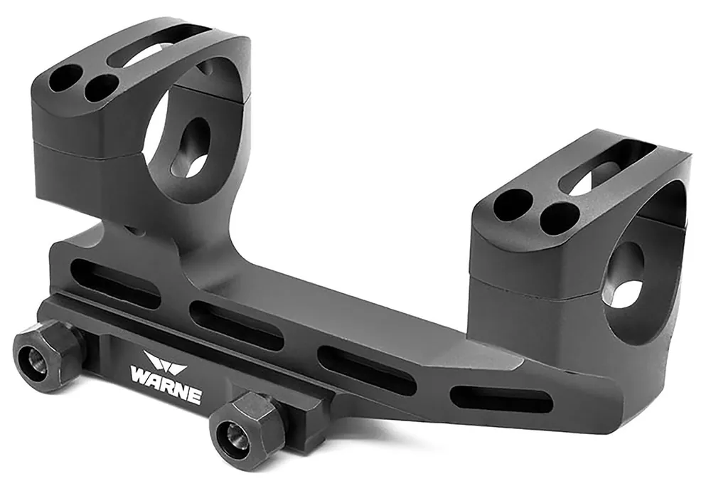 Warne X-SKEL Scope Mount/Ring Combo For MSR Quick Detach 34mm Tube Cantilever Mount Super High Rings Black Anodized Aluminum