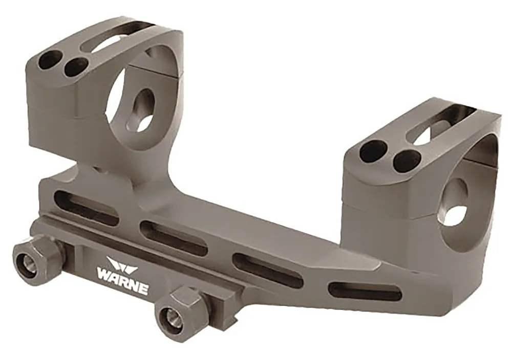 Warne X-SKEL Scope Mount/Ring Combo For MSR Quick Detach 34mm Tube Cantilever Mount Super High Rings Dark Earth Cerakote Aluminum