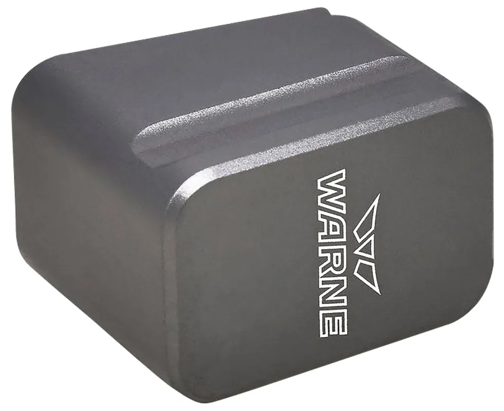 Warne Magazine Extension made of 6061-T6 Aluminum with Hardcoat Anodized Gray Finish for Glock 17, 22 Magazines (Adds 5rds 9mm Luger, 4rds 40 S&W)