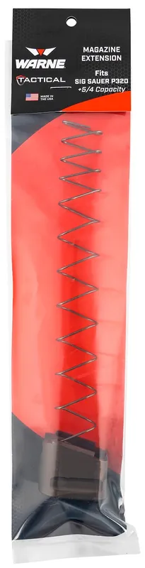 Warne Magazine Extension made of 6061-T6 Aluminum with Hardcoat Anodized Flat Dark Earth Finish for Sig P320 Magazines (Adds 5rds 9mm Luger)